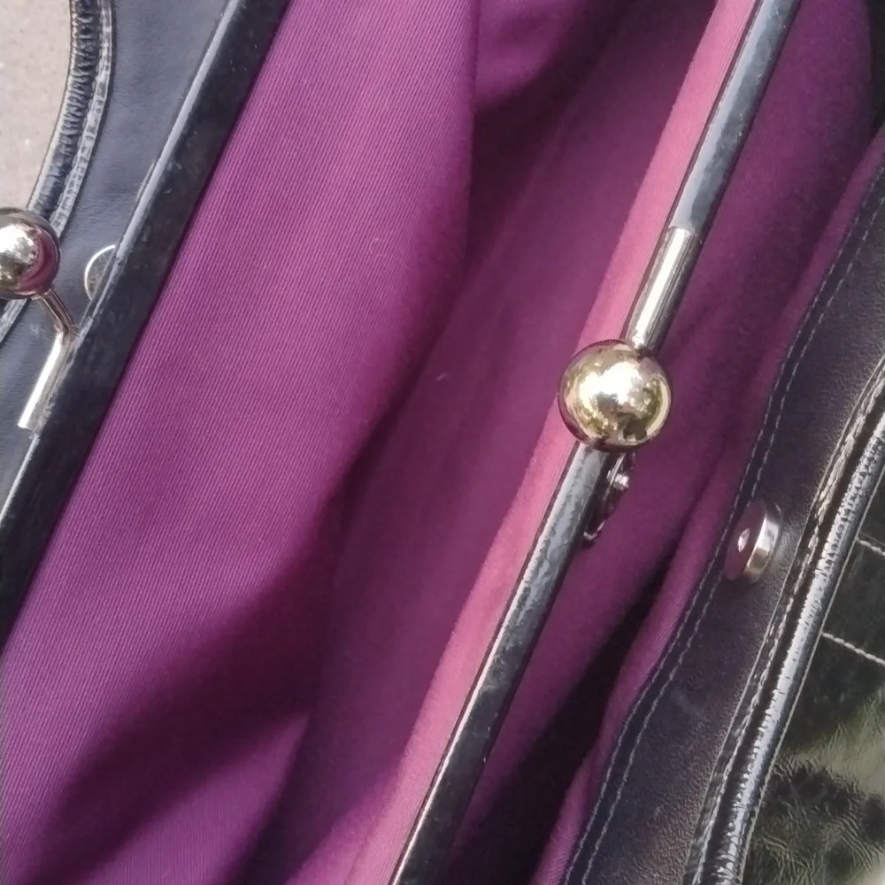 Coach Ergo Pleated Leather Kiss Lock Shoulder Bag, Vintage